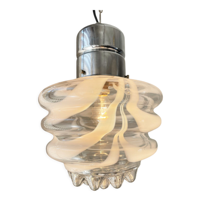 Suspension Mazzega en verre vintage, années 1960