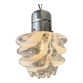 Vintage glass mazzega pendant light, 1960s