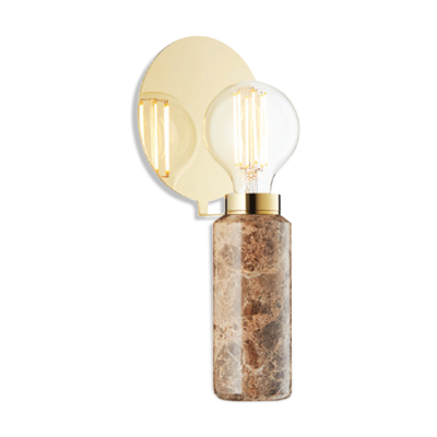 Lampe de table laiton et marbre noir
