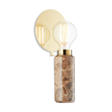 Brass table lamp and marble black