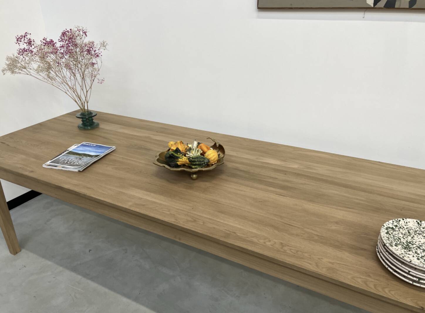 Farm table with tapered legs (300 cm x 90 cm)