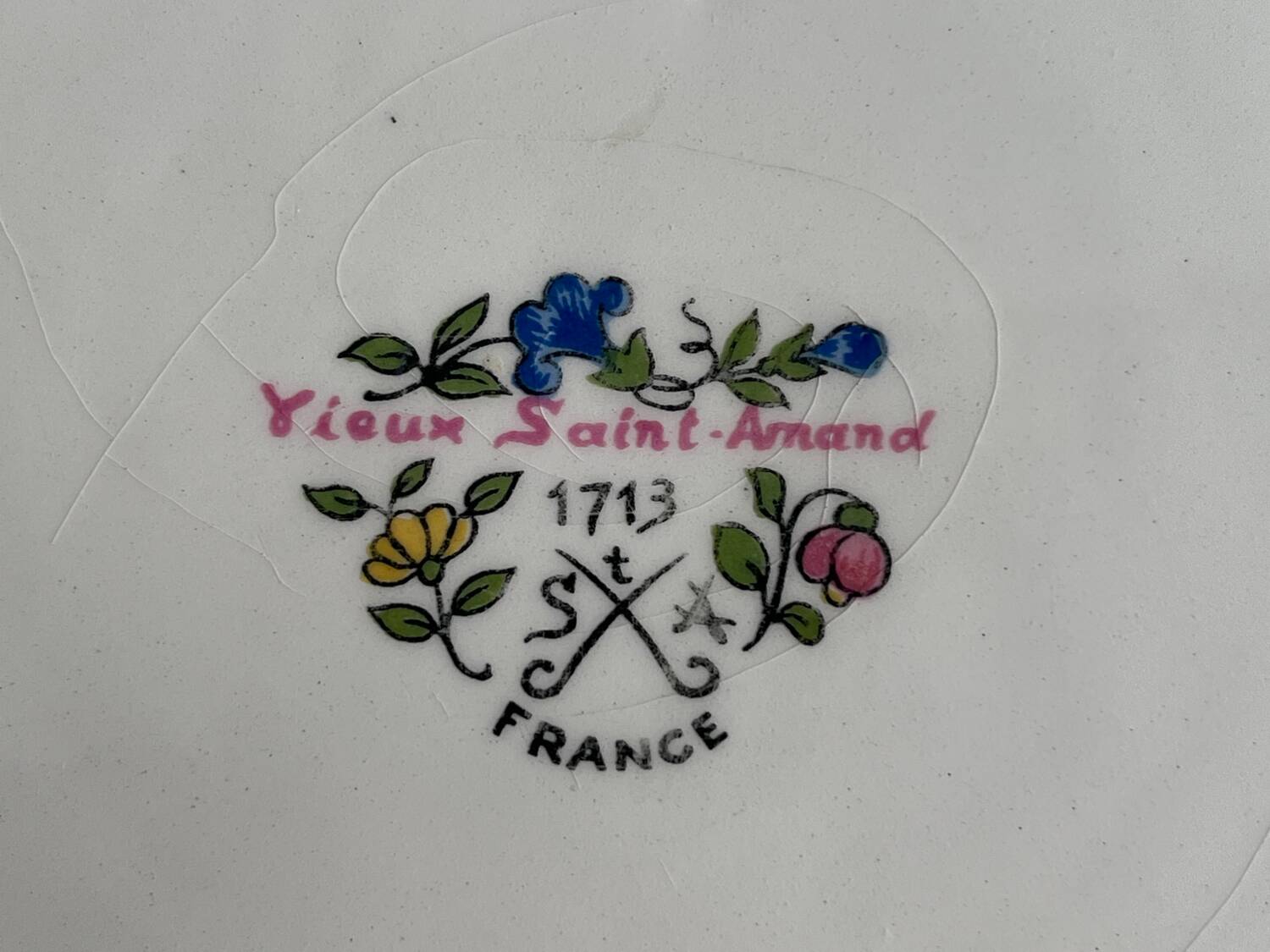 Old hollow dish from Vieux Saint-Amand