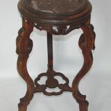 Side table, sculpted flowerbed