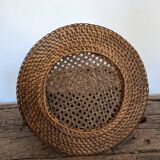 Set of 7 presentation plates in wicker rattan cannage
