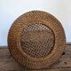 Set of 7 presentation plates in wicker rattan cannage
