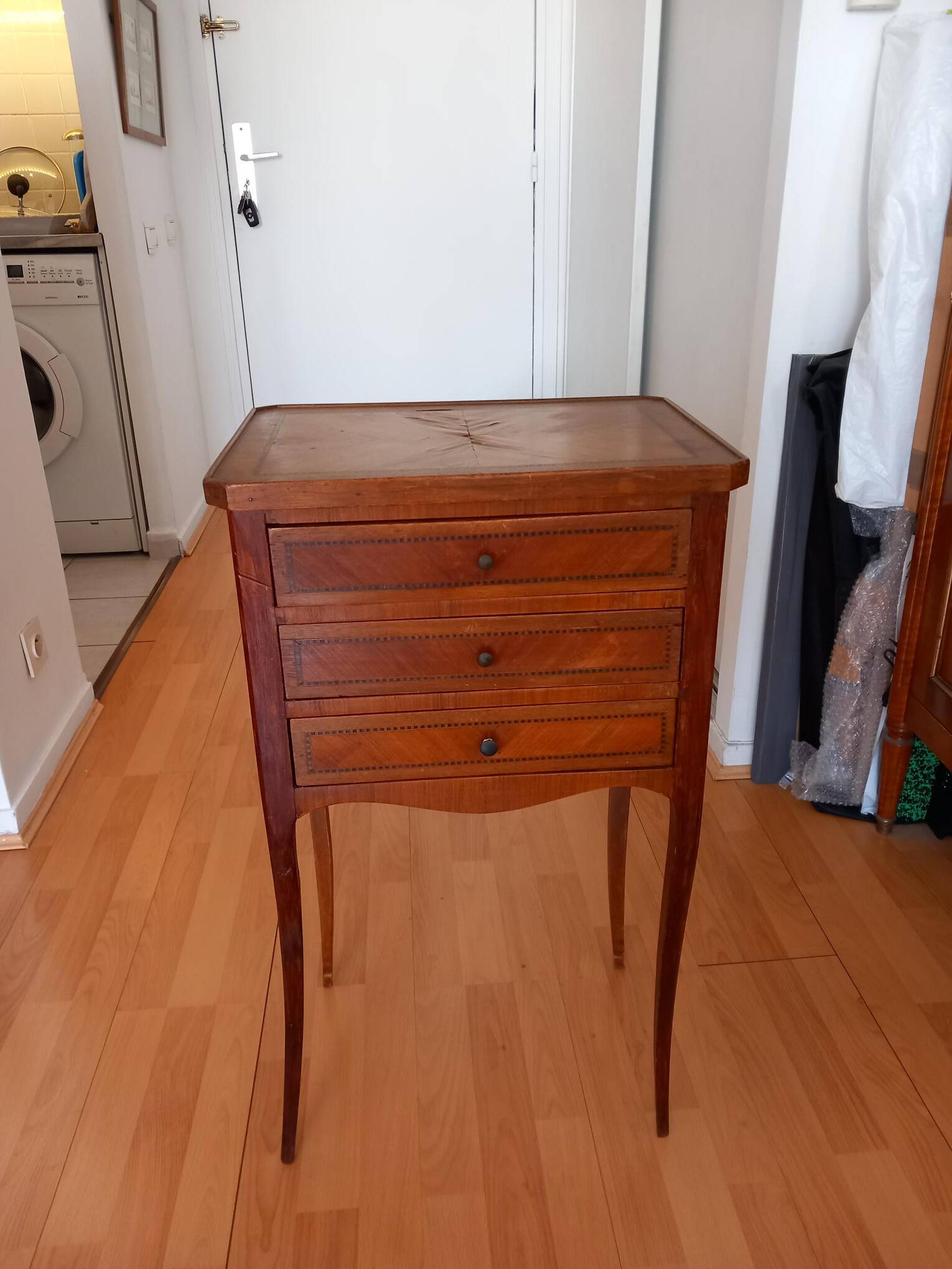 19th-century bedside table
