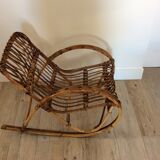 Rocking chair enfant rotin