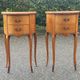 Pair of Louis XV bedside tables in wood and marquetry with drawers