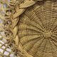 Artisanal vintage wicker mirror