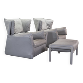 Cassina Lounge Chairs 'Viola d'Amore' by Piero de Martini & Footstool 1970s
