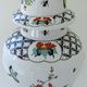 Baluster vase covered in porcelain by Coquet house in Limoges and decorated in Chantilly