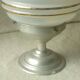 Opaline ceiling light with art deco aluminum support