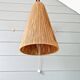 Scandinavian teak and sisal rope wall light, Temde, 1950-60