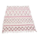 Tapis artisanal en coton recyclé - Rose et blanc -  Réversible