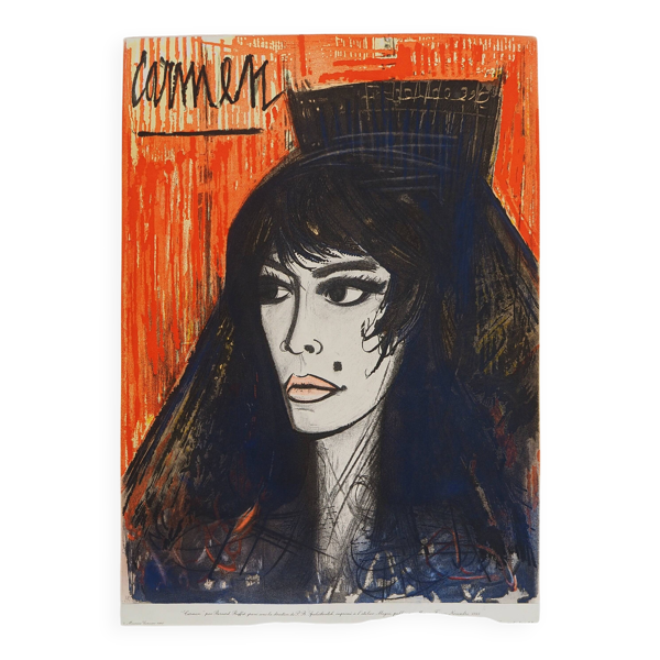 Gravure originale ''Carmen'' d'après Bernard Buffet