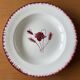6 large old soup plates in saline earthenware