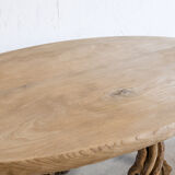 Coffee or extra table in raw wood