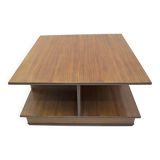 F.Lli Saporiti Mid-Century Modern Italian Walnut Coffee Table, 1960s