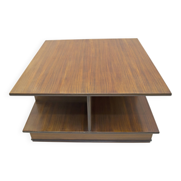 F.Lli Saporiti Mid-Century Modern Italian Walnut Coffee Table, 1960s
