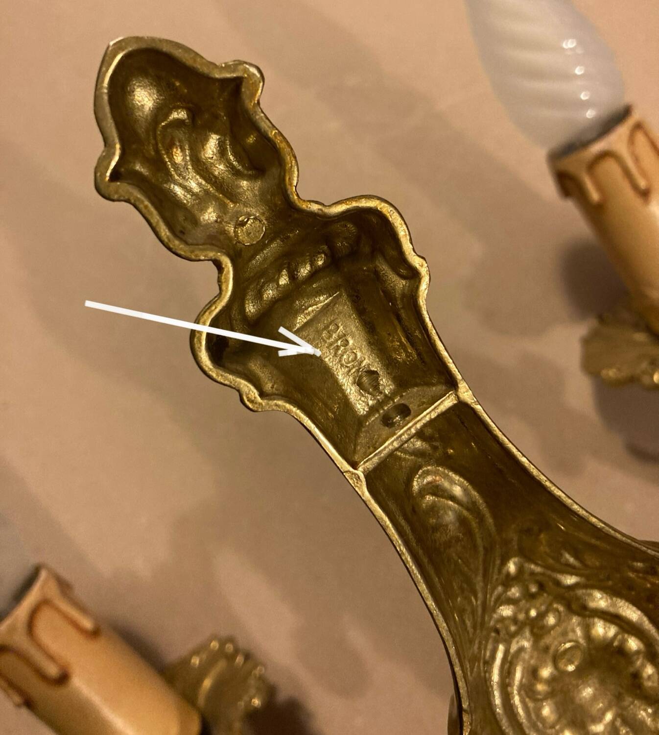 Applique double Style Louis XV en bronze doré époque XXe.