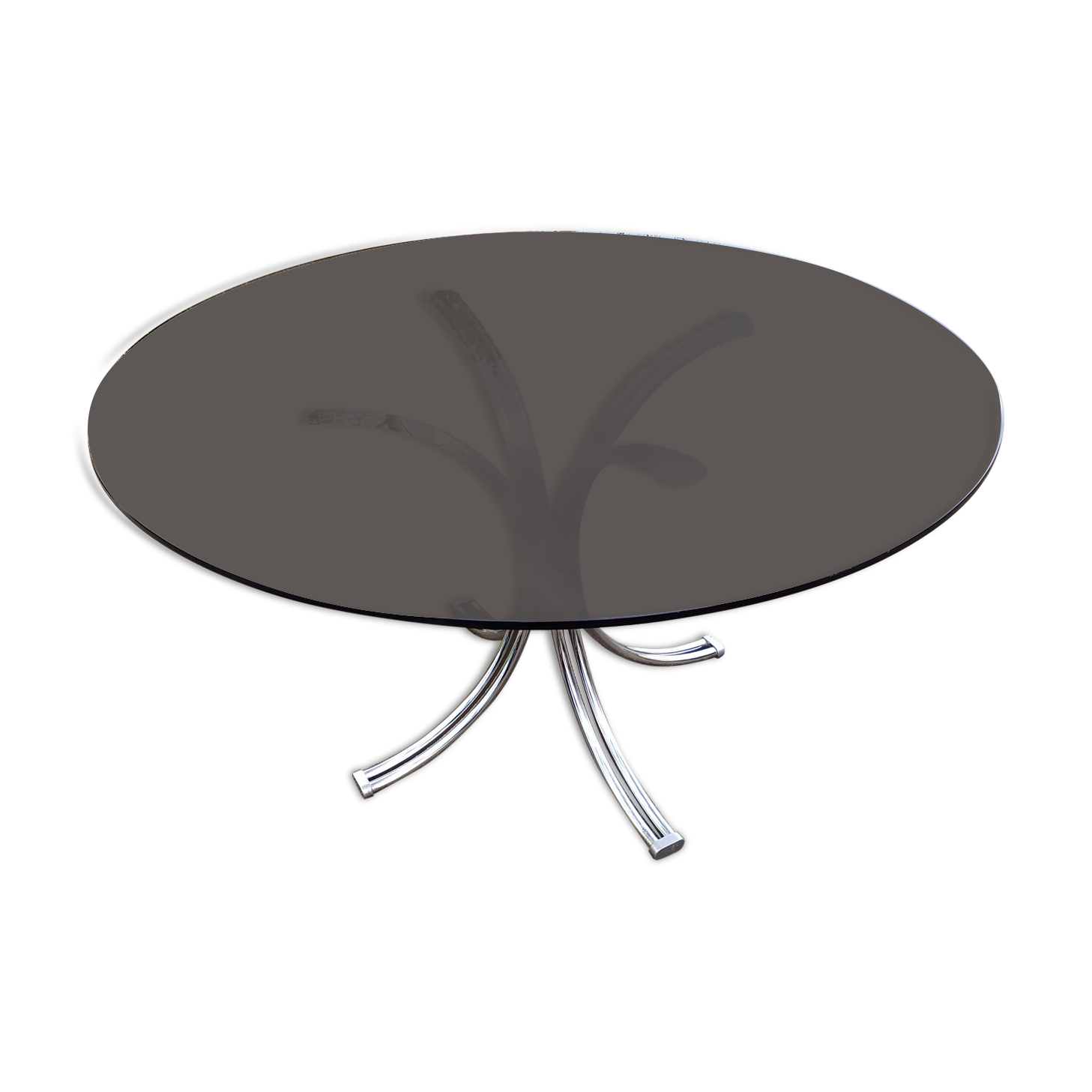 Glass dining table 70s - 130 cm