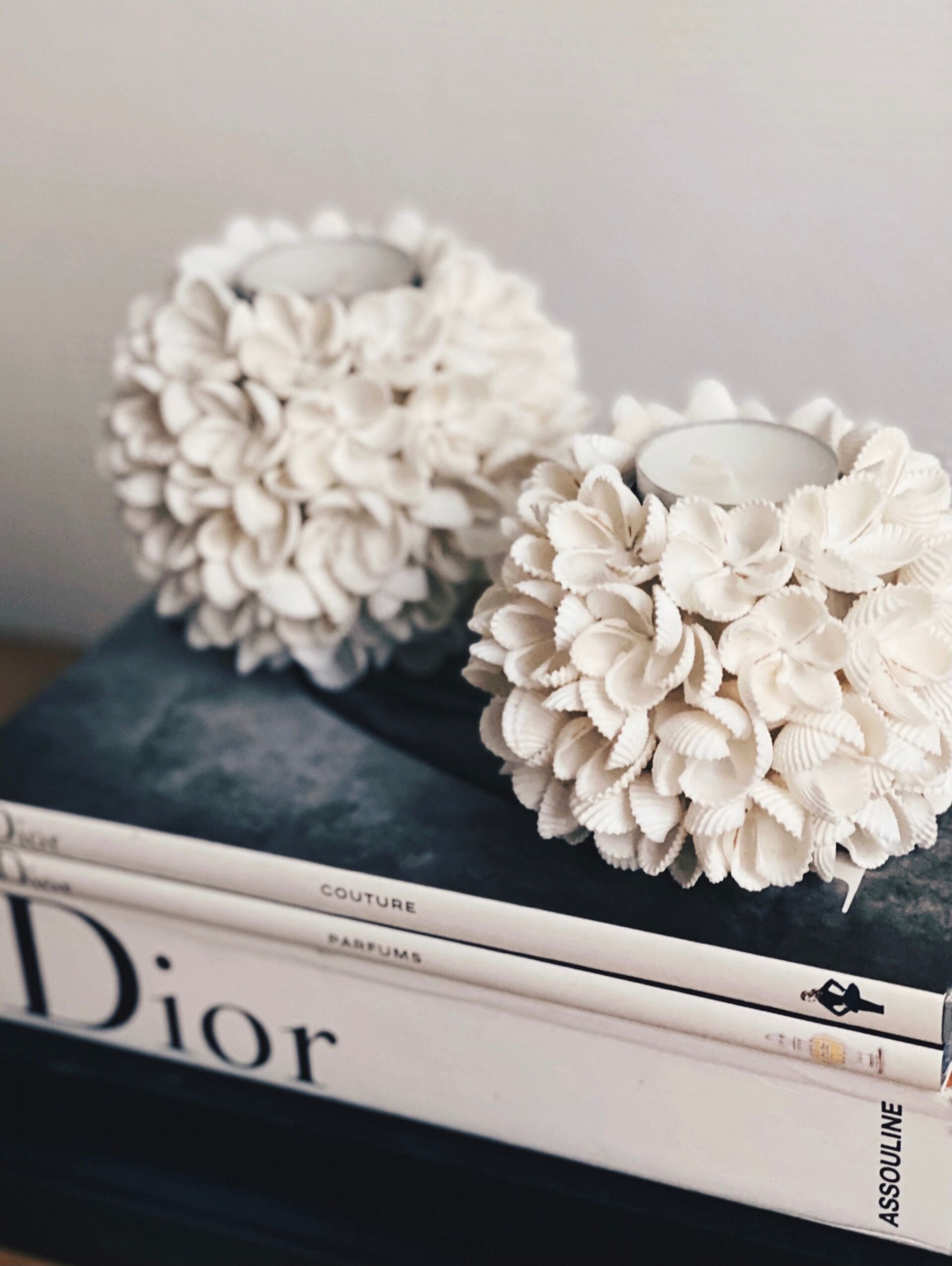 Candlestick in bali shells vintage bohemian size M