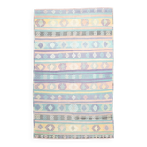 Tapis Kilim Anatolien 5x9 ft – Rayures Pastel en Vert Menthe, 163x268Cm