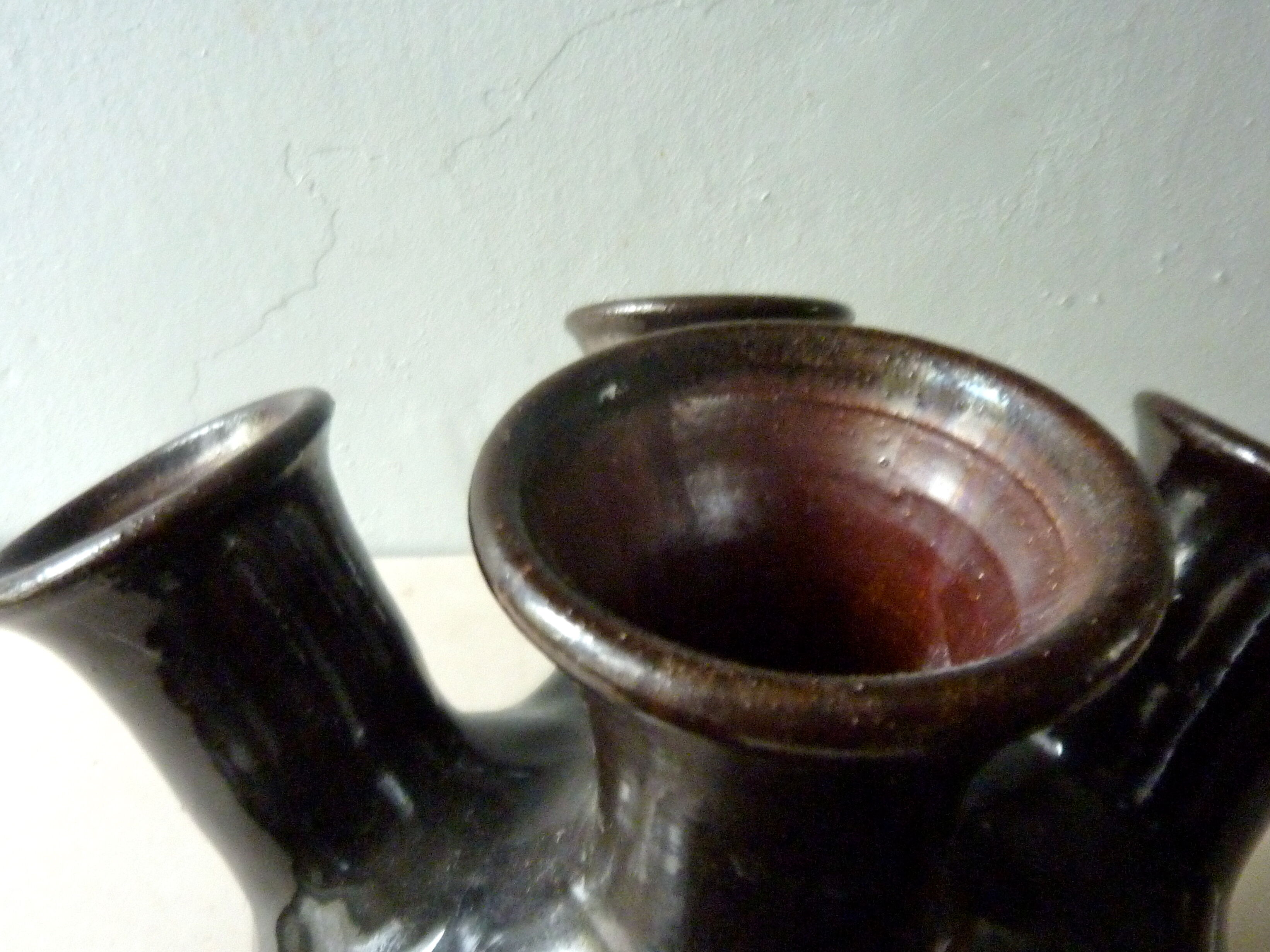 Vase bouquetière en grès Meyssac Corrèze