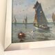 “Port Breton” oil, 1940s, under glass