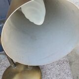 Designer desk lamp in gold metal 2 flexible arms from the 70s