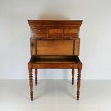 Stunning antique one of a kind notary desk with working safe bell