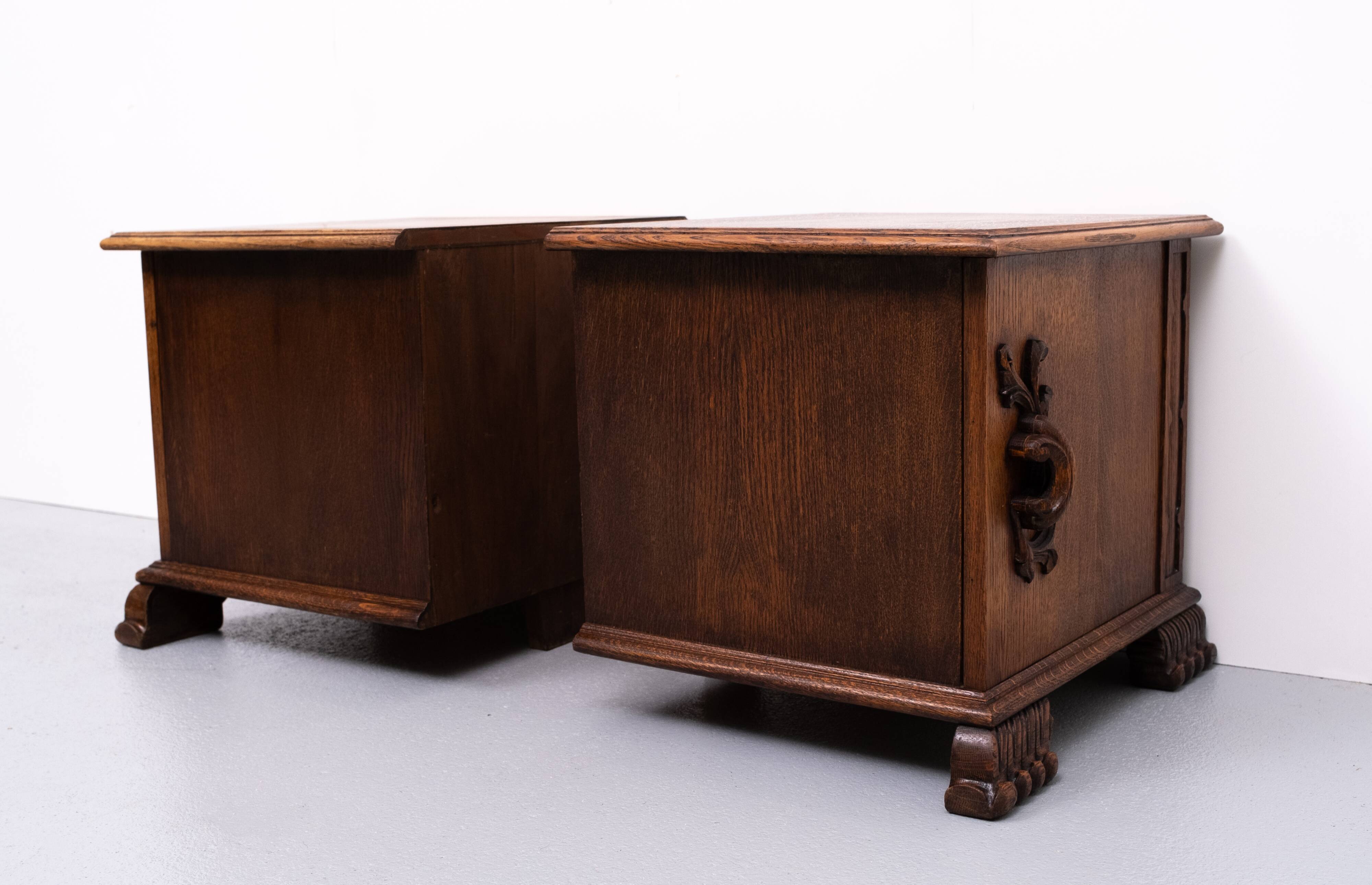 Oak Night Stands 1940s Holland