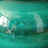 Round ceramic planter Rimini Bright Green Aldo Londi Bitossi 1970