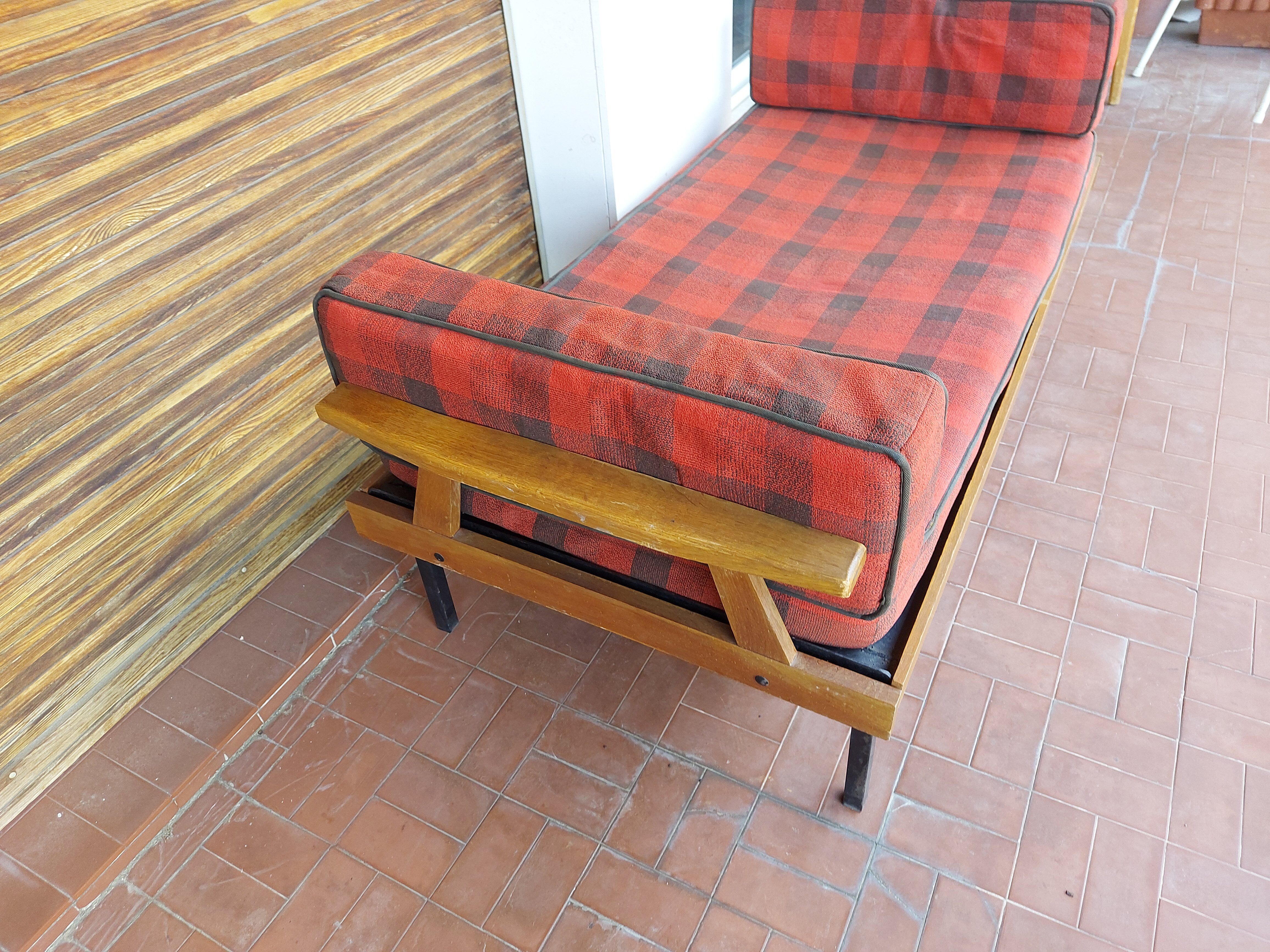 Canapé daybed vintage 50's scandinavian scottish fabrics