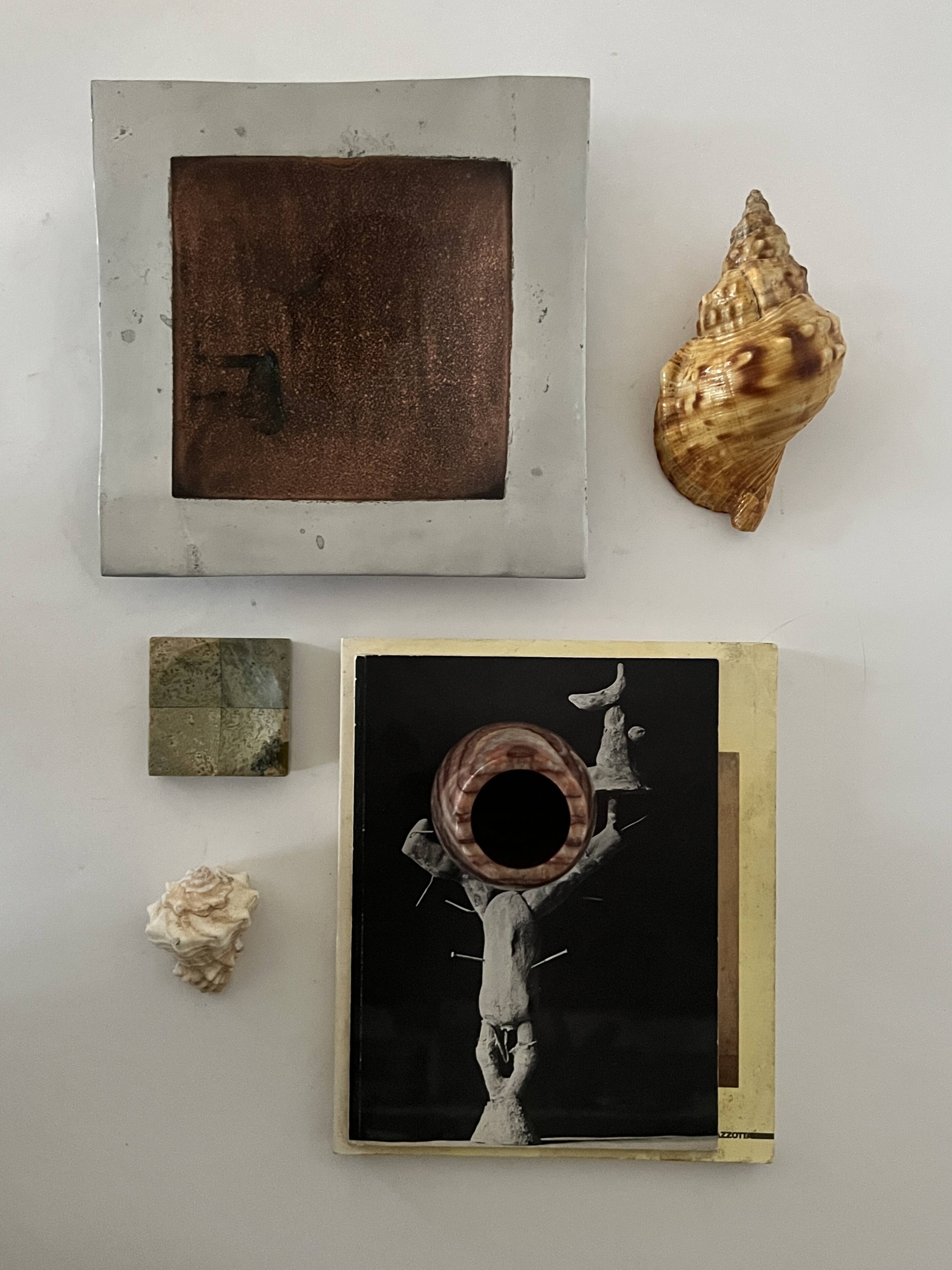 Large brushed metal (aluminum) pocket, 20th century design