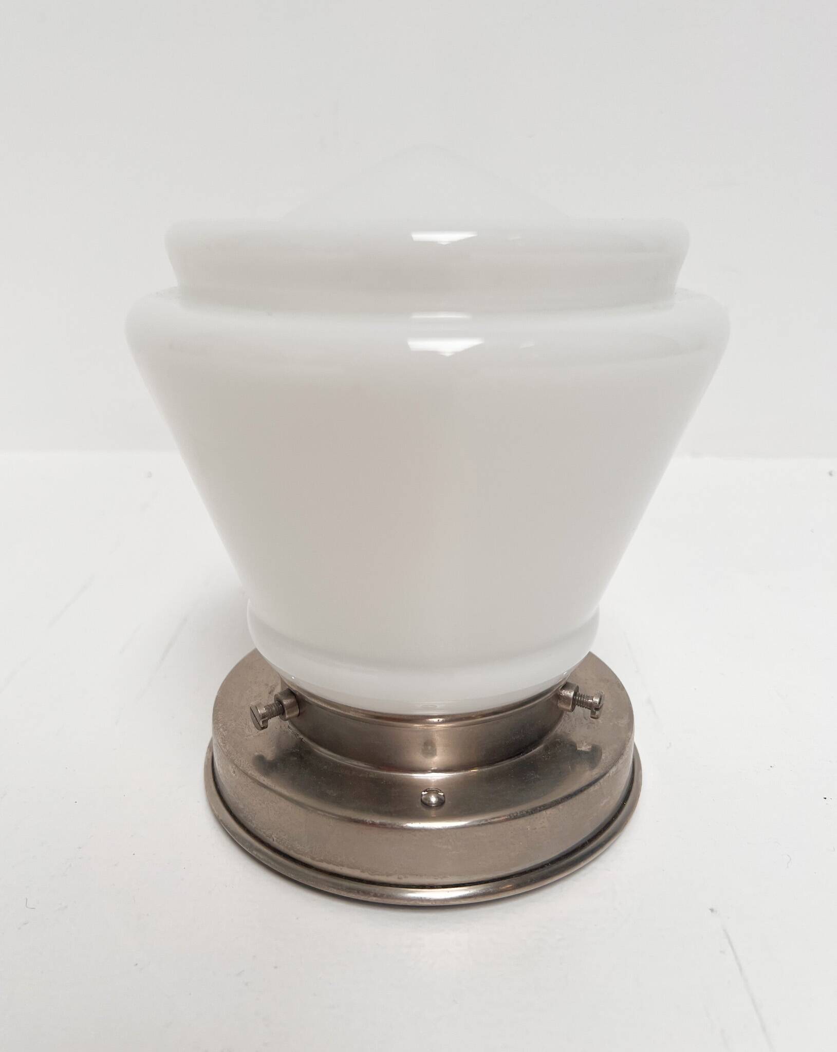Opal glass Gispen ceiling lamp by GISO, 1960s