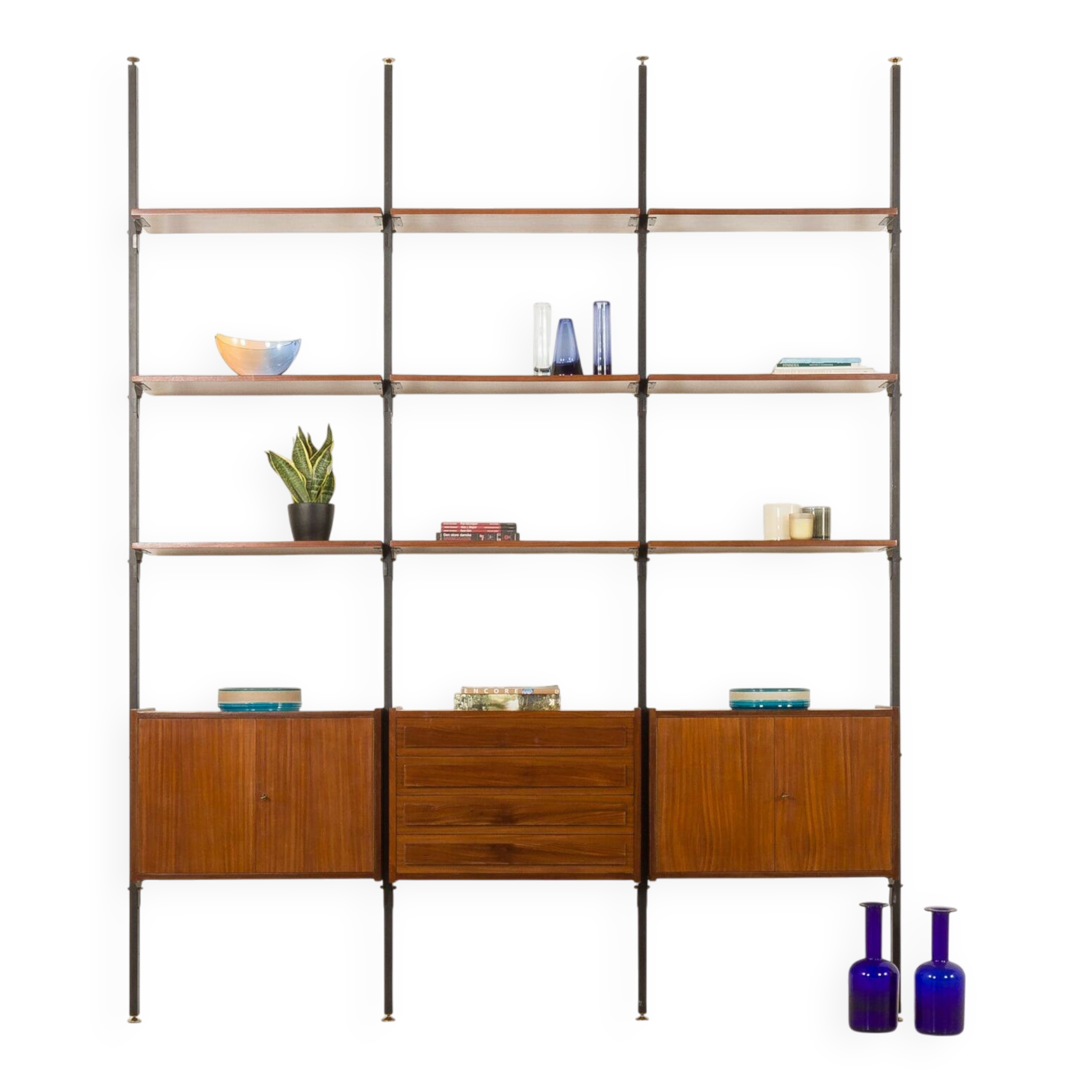Italian mid century  floor to celling room divider or a bookcase.