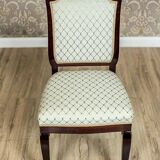 Round Table with Upholstered Chairs, 1950s, Set of 5