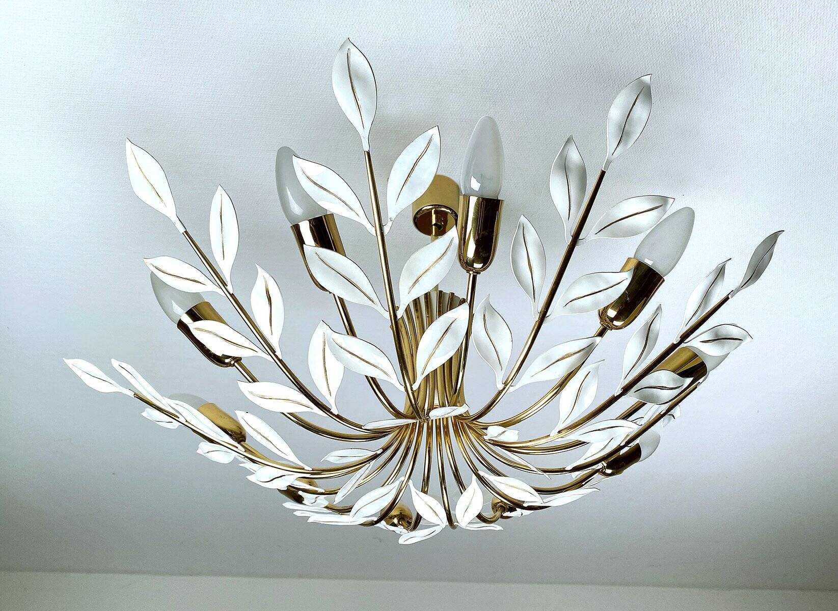 Large vintage pendant light from Vereinigte Werstaetten, 1950s