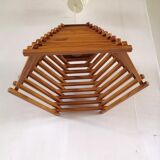 Wood pendant lamp design C.F.L. 70s