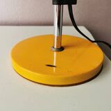 Vintage yellow metal desk lamp 70s