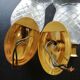 Brass and glass CT sconces, set of 2