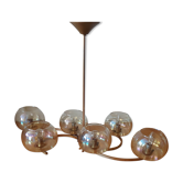 Lustre en laiton doré années 50'S