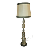 Old silver metal floor lamp
