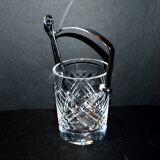 Vintage Crystal Ice Bucket - Ice Cube Pot and Spoon Signed Sèvres