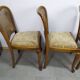 Set of 4 wooden chairs cannage and seat spring