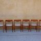 Set of 6 chairs Scandinavian teak by Niels Otto Møller
