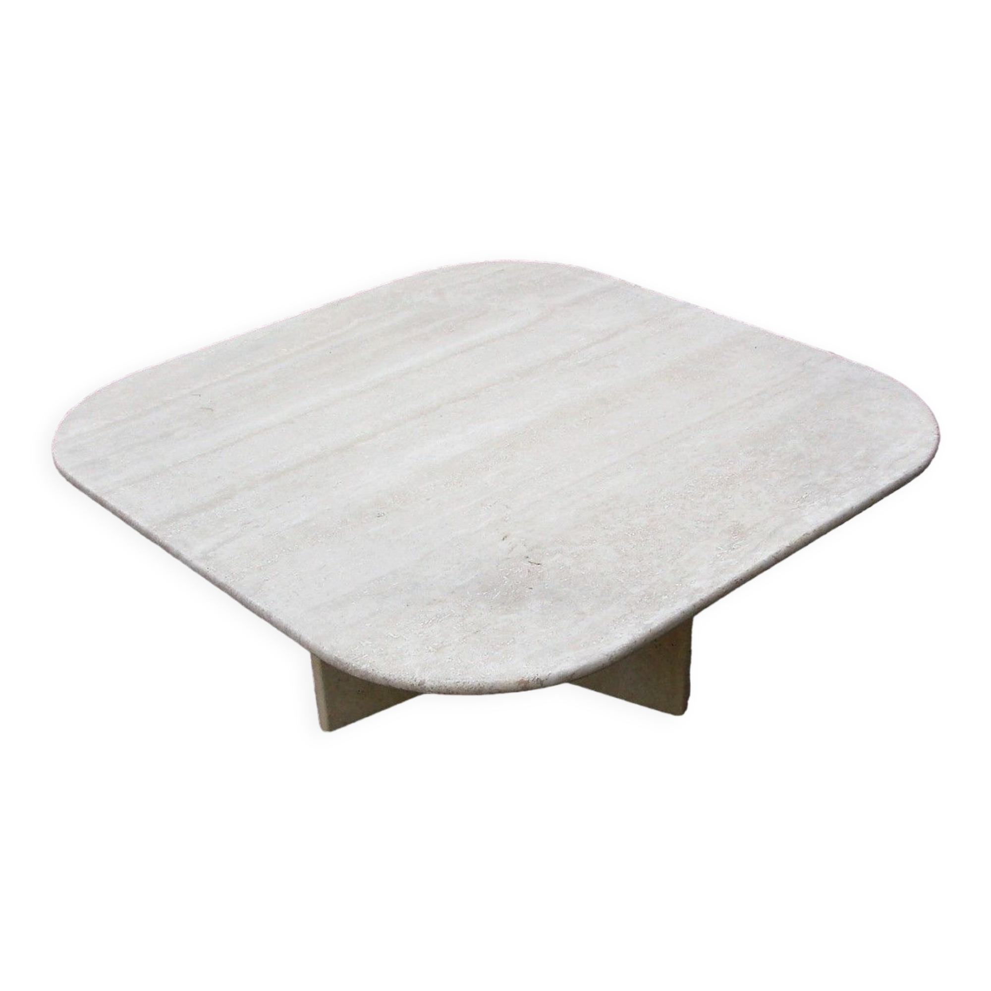 Table basse en travertin, années 1970