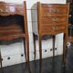 Paire de tables de chevet style Louis XV en marqueterie