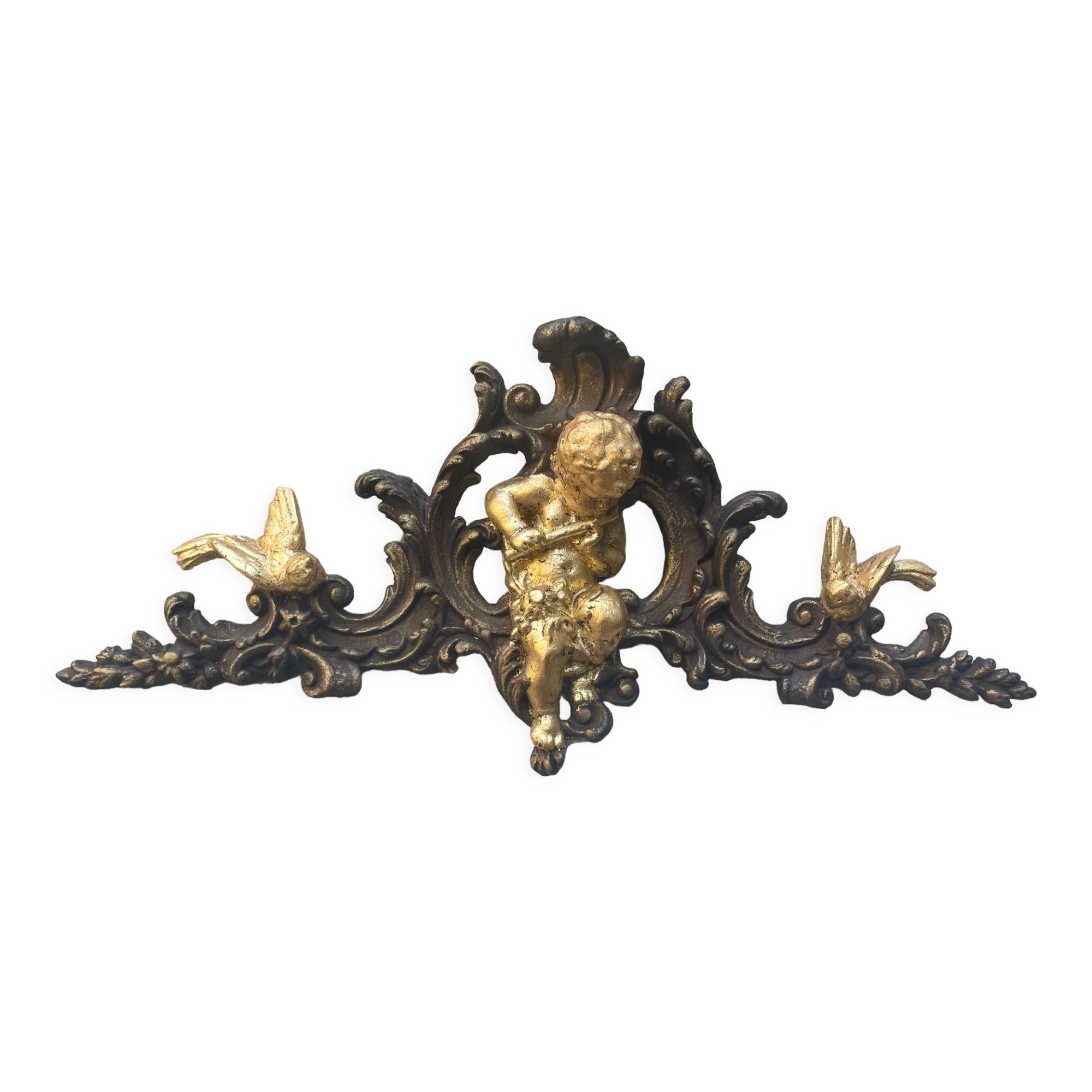 Pediment cherub musician